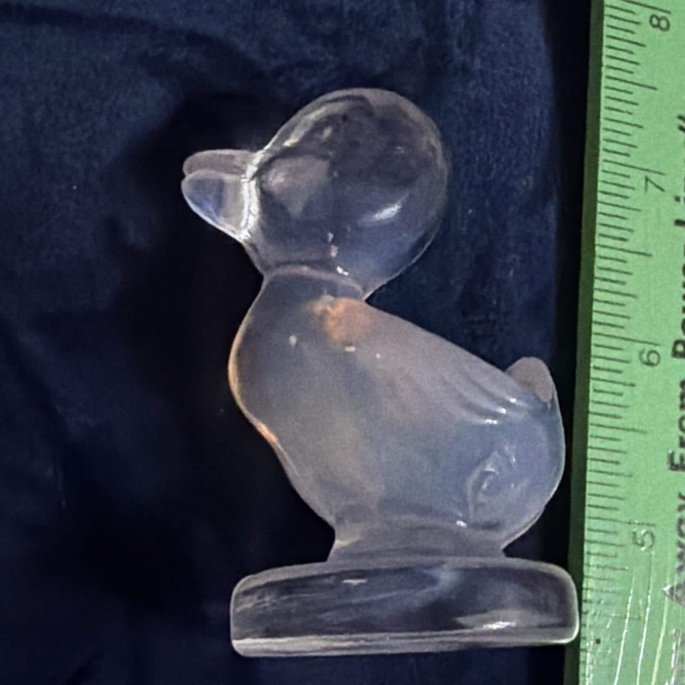Vintage Sabino Art Glass Duck Opalescent Signed 2.75 X 1" - France